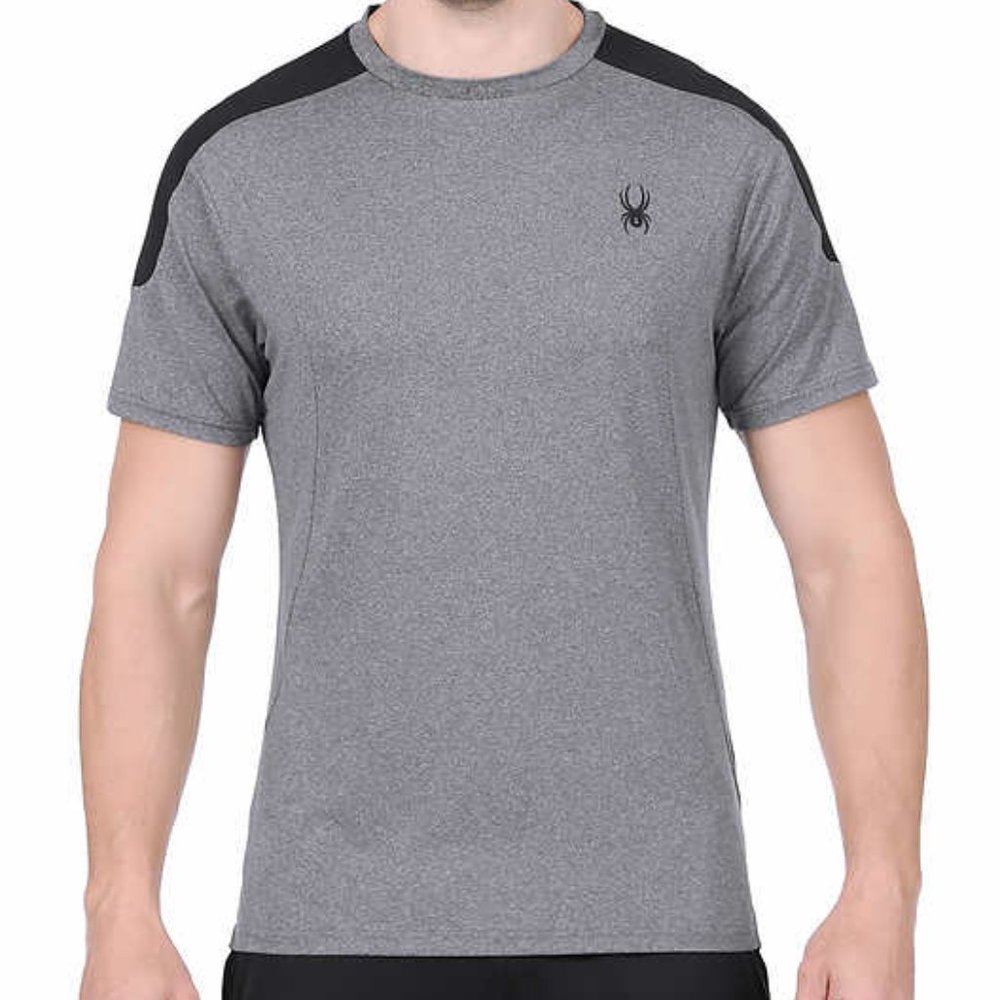 NEW - Spyder Active® Men's Short Sleeve Tee Gray/Size XL